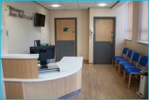 Reception area for the new Endoscopy Suite at BMI Ross Hall hospital, Glasgow