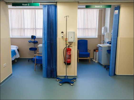 Patient reception, changing and recovery rooms at the new Endosocopy Suite, BMI Ross Hall hospital, Glasgow